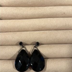 Elegant Black Teardrop Earrings